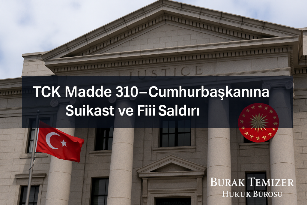 cumhurbaşkanına suikast ve fiili saldırı suçu tck 310