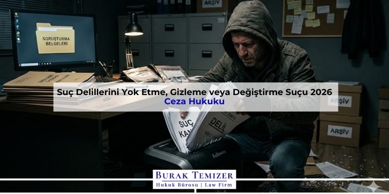 Suç Delillerini Yok Etme, Gizleme veya Değiştirme Suçu 2026